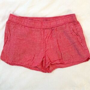 Vineyard Vines Watermelon Pink 100% Linen Pull On Shorts Women’s S
